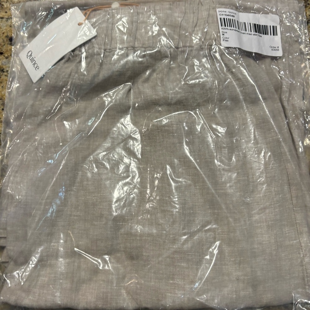 QUINCE NWT 100% european lInen maxi skirt -flax -medium - Picture 13 of 13